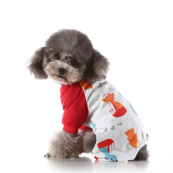 Plaid Dog Clothes Cat Dog Pajamas Daisy Pattern Tshirt Long Sleeve 4-Legs Jumpsuit Pyjamas Overalls For Small Dogs Chihuahua XXL 2