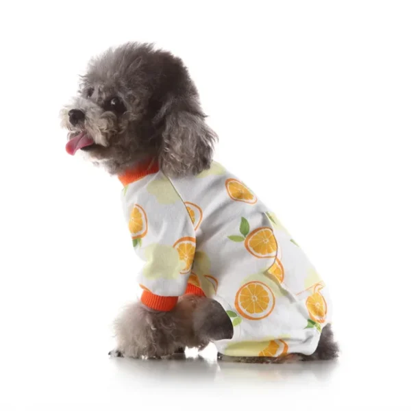 Plaid Dog Clothes Cat Dog Pajamas Daisy Pattern Tshirt Long Sleeve 4-Legs Jumpsuit Pyjamas Overalls For Small Dogs Chihuahua XXL 6