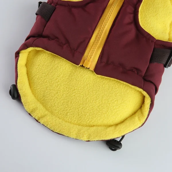 Winter Pet Dog Clothes Coat with Harness Warm Thicken Waterproof Hoodie Jacket for Small Medium Dogs Yorkie Chihuahua Clothing 5