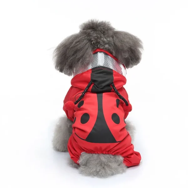 New Pet Four Legged Raincoat Printed with Animal Shape and Pattern Corgi Waterproof Windproof Hooded Poncho Dog Outdoor Clothing 3